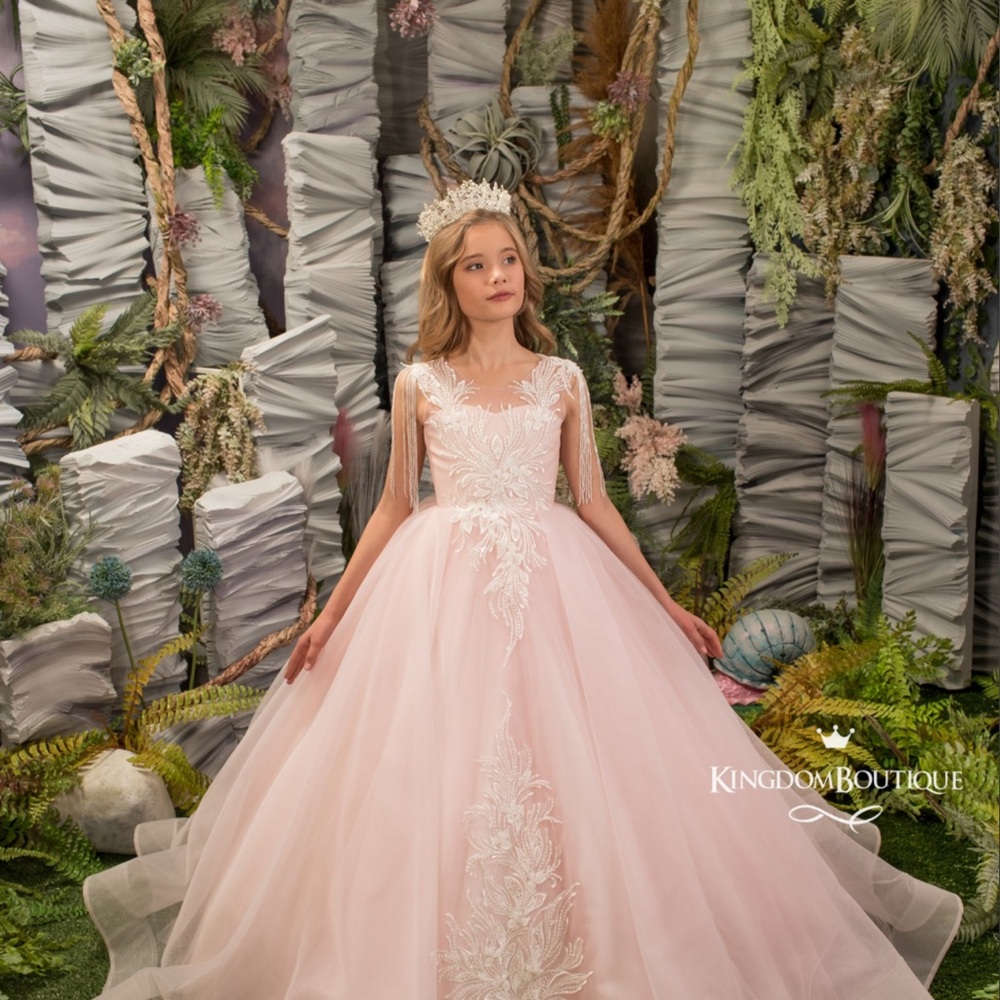 Elegant White Flower Girl Dress